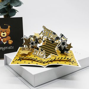 हाई स्कूल कॉलेज और विश्वविद्यालय के स्नातकों के लिए बधाई कार्ड 3 डी बधाई - Product Image 4