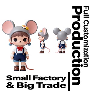 Figura Coleccionable de PVC Personalizada con Diseño Original de Flor de Cerezo Japonés, Figura de Chica con Orejas de Ratón para Escritorio de Oficina - Product Image 3