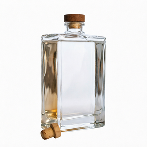 Botella de Vidrio Transparente de Lujo de 1000 ml, Vacía, Super Flint, para Vino, Licor, Ron, Whisky, Ginebra, <span class=keywords><strong>Vodka</strong></span>, Tequila, con Grabado en Corcho y Embalaje Personalizado - Product Image 1