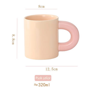 แก้วเซรามิกทรงอ้วนหูจับใหญ่สไตล์นอร์ดิก ขายส่ง เป็นมิตรกับสิ่งแวดล้อม ใช้กับไมโครเวฟได้ เหมาะสำหรับกาแฟ ของขวัญสำหรับใช้ในบ้าน - Product Image 5