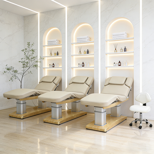 Table de massage électrique inclinable de luxe <span class=keywords><strong>pour</strong></span> salon de beauté, moderne, 4 moteurs, lit de spa facial incurvé <span class=keywords><strong>pour</strong></span> esthéticienne avec éclairage - Product Image 2