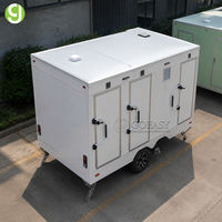 Goeasy Toilettes Mobiles de Luxe 3,8 m, Conteneur Sanitaire Public, Remorque de Douche pour Camion