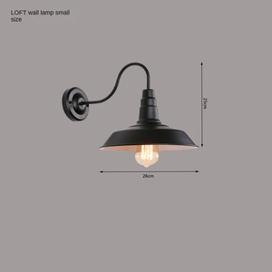 American <strong>Street</strong> <strong>Light</strong> Wall Lamp for Coffee Shops Bars <strong>Old</strong> Copper LOFT Style Bend Iron Pipe KVT Milk Tea Shop Pot Cover LED <strong>Light</strong> - Product Image 2