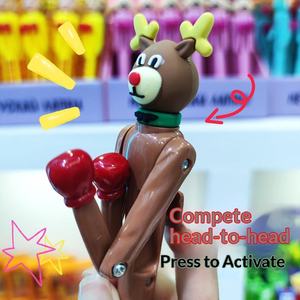 Christmas Series Funny Boxing Cartoon Little Elk High-Value Cute Pupil Stress Relief Ballpoint Pen for Office &amp; School <strong>Use</strong> - Product Image 1