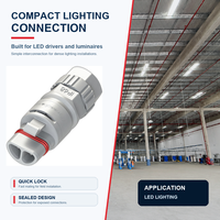 Conector Eléctrico Impermeable IP68 de 2 Pines Macho EC100-1102-101 para Iluminación LED de Calles