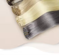 Extensions de cheveux naturels bruts du Cambodge à clipser, 100 % cheveux humains alignés sur les cuticules, trame plate, ultra-lisses, sans couture, haute qualité