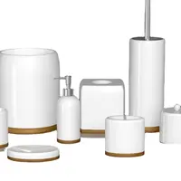 White resin with wood amenities hotel balfour bathroom accessories