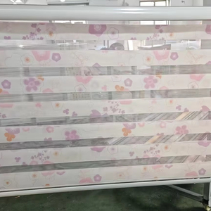 Hiện đại sang trọng Zebra Rèm thiết kế đơn giản dễ dàng cài đặt nhà Con lăn rèm vải chất liệu có thể sạc lại động cơ từ xa cho sự riêng tư - Product Image 1