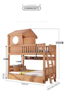 2025 현대 디자인 스마트 키즈 침실 가구 로프트 침대 슬라이드와 계단 이층 침대 세트 - Product Image 2