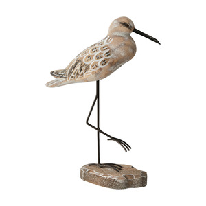 Décoration d'oiseaux marins en bois de style côtier, 2 pièces, ornement de table de salon, forme irrégulière - Product Image 4