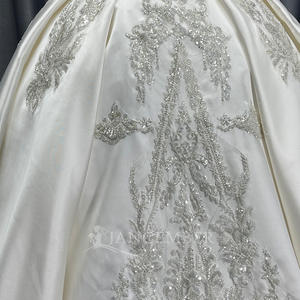 Robe de mariée élégante, robe de mariée ornée de fleurs, Vestidos De Novias, robe de soirée en dentelle à sequins et perles, Nigéria Lscm03 Jancember - Product Image 2