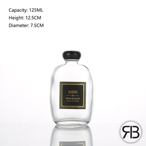 Rượu Vang Chai Thủy Tinh 100Ml 125Ml 250Ml 350Ml 500Ml Rõ Ràng Phẳng Lạnh Brew Cà Phê Nước Trái Cây Chai Thủy Tinh Whiskey Vodka Với Nắp Nhựa - Product Image 3