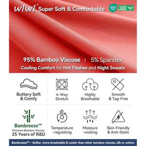 Chemise de nuit personnalisée pour femme à manches courtes, col en V, en viscose de bambou douce, tailles S à XXL – Vêtements de nuit et pyjamas pour femme - Product Image 5