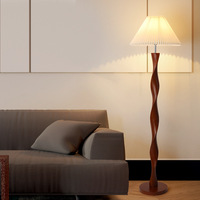 Lampe sur pied de style chinois rétro, Ins, classique, salon, chambre à coucher, bureau, chevet, couleur bois de noyer, lumière luxueuse