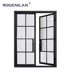 <span class=keywords><strong>Porta</strong></span> Crittall Residenziale, Partizione Interna, <span class=keywords><strong>Porta</strong></span> Francese in Alluminio con Vetro Temperato, Griglie, Porte a Battente per Ingresso - Product Image 6