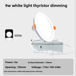 Hiện đại 9W 12W <span class=keywords><strong>110V</strong></span> <span class=keywords><strong>Dimmable</strong></span> lõm <span class=keywords><strong>LED</strong></span> bảng điều chỉnh ánh sáng nhôm phẳng 3cct 5cct downlight cho phòng khách hộp sắt Loại sản phẩm - Product Image 6