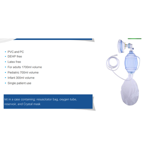 Manual Resuscitator First Aid Medical Kit Oxygen <strong>Breathing</strong> <strong>Device</strong> PVC For Hospital <strong>Emergency</strong> Rescue Ambu Bag - Product Image 6