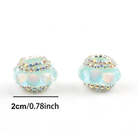 Perles à facettes en strass, style européen, à grand trou, en vrac, fournitures de perlage, fabrication de bijoux DIY, vente en gros