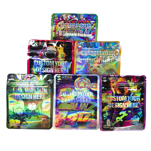 Kunden spezifische 1000 Stück Low MOQ Mylar Taschen mit Design Lebensmittel verpackung Digitaldruck 3,5g Mylar Tasche Kunststoff Druck verschluss Custom - Product Image 5