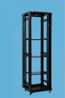 Rak Server Jaringan 19 Inch 42U, Kabinet Server Baja, Rak Server Pusat Data, Pintu Depan Berlubang untuk Rak Server Pusat Data