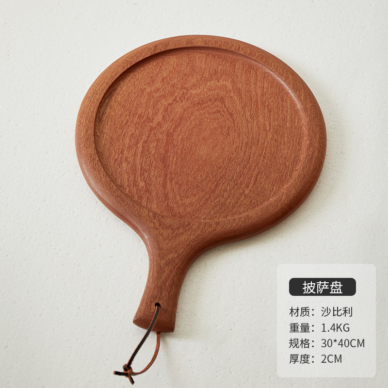 Bois massif - Plaque à pizza en ébène 40*30*2cm