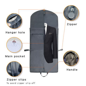 กระเป๋าเสื้อผ้านอนวูฟเวนแบบแขวนทนทานปรับแต่งได้สำหรับชุดสูทผู้ชายส่งตรงจากโรงงานเพื่อจัดเก็บในตู้เสื้อผ้า - Product Image 6