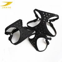 Set Tali Kekang Anjing Kulit Imitasi JANYO Custom Rivet Decor, Tahan Lama, Dapat Disesuaikan, dengan Ring D Logam, Set Jalan-Jalan Hewan Peliharaan Custom Brand