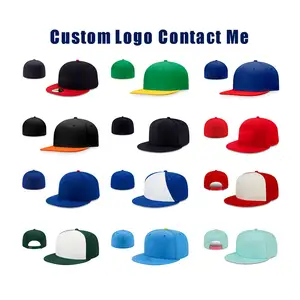 ZG Flat Brim Embroidered Printed Yupoong Custom Logo Men Blank Gorras Sport Snapback Baseball Cap Fitted Hat Cap