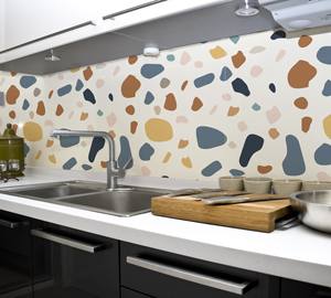 <span class=keywords><strong>Autocollant</strong></span> de carrelage de cuisine imperméable à l'huile UDK 60 cm, <span class=keywords><strong>vinyle</strong></span> auto-adhésif, autocollants en feuille métallique pour comptoir de cuisine, <span class=keywords><strong>armoire</strong></span> - Product Image 3