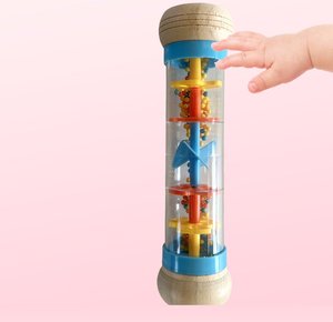 En gros Instruments de musique : Tube sonore pluie en bois avec perles en forme de gouttes de pluie, jouet éducatif, hochet musical, Rainmaker - Product Image 5