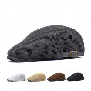 Boina de golf personalizada para hombre, gorra de sol estilo Ivy, gorra de malla, boina de algodón, gorra casual puntiaguda para hombre, gorra transpirable de pico de pato para exteriores. - Product Image 1