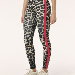 Women's Custom Casual Sexy <b>Modest</b> Leopard Print Two Piece Yoga <b>Set</b> Cheetah Vest and Legging Loungewear - Product Image 2