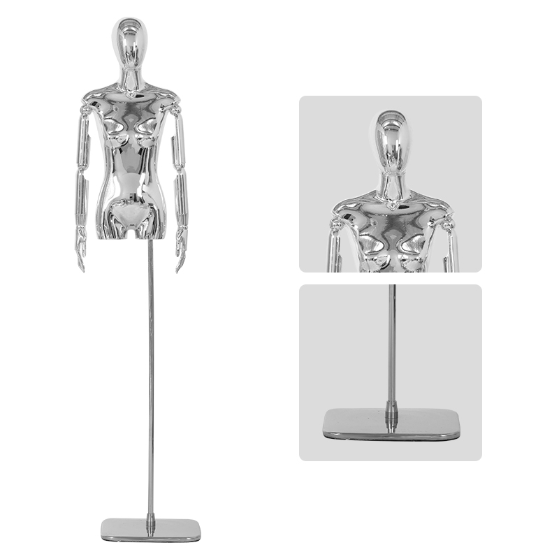 Electroplated silver head hand flat body