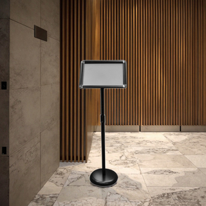 Menu đứng áp phích chủ Vòng cơ sở màu đen freestanding Đăng <span class=keywords><strong>A3</strong></span> có thể điều chỉnh xoay sảnh đứng - Product Image 1