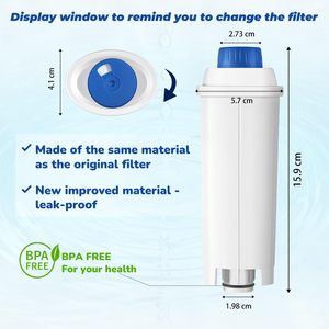 Filtre à eau de remplacement pour machines à expresso DLonghi compatible avec Magnifica Evo, Dinamica Plus, Eletta Explore, série <span class=keywords><strong>ECAM</strong></span> - Product Image 4