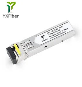 YXFiber SFP โมดูล 1.25G SFP โมดูล BIDI SM 1310nm 1550nm LC sfp โมดูลรับส่งสัญญาณ 20 กม. 40 กม. 60 กม. 80 กม. 100 กม. 120 กม. 160 กม. 180 กม.