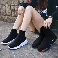 Sneakers hautes unisexes respirantes et légères de haute qualité en noir avec logo personnalisé