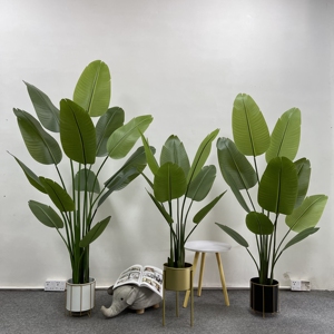 ต้นปาล์มประดิษฐ์จำลองแบบสดสำหรับนักเดินทางบอนไซในร่มกลางแจ้งบ้านสวนงานแต่งงาน - Product Image 6