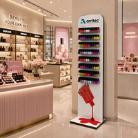 Maßgefertigtes Mehrstufiges Acryl-Regal Bodenständer Nagellack-Präsentationsregal Kosmetik-Ausstellungsständer Nagellack-Ständer Salon-Möbel