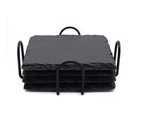 Usine en gros personnalisé magnifique quatre pièces ensemble rond noir ardoise sous-verre avec support pour boisson Bar cuisine