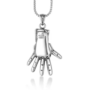 Roestvrij Stalen Sieraden Fabrikant Custom Design Iron Man Enchanter Robot Hand Hanger Voor Ketting Sieraden