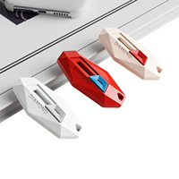 Couteau utilitaire miniature magnétique en forme de diamant, coupe-boîte rétractable pour la découpe d'enveloppes et de colis, papeterie pour étudiants