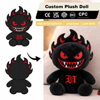 Fabricant de jouets en peluche personnalisés, poupée démon d'Halloween sur mesure, jouet fantaisie effrayant, logo personnalisé, marque, sans MOQ, cadeau pas cher directement de l'usine