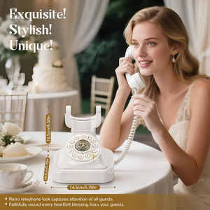 All'ingrosso matrimonio antico Vintage per l'audio Guest Book Stand telefonico con cabina floreale Video con filo di bordo - Product Image 2