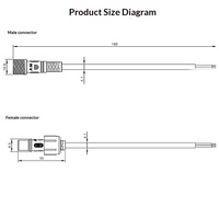 Connecteur rapide d'alimentation de qualité aéronautique mâle-femelle miniature étanche à 4 broches en cuivre, câble d'extension LED extérieur 220V