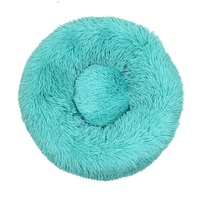 Coussin pour animaux de compagnie PetFly en peluche thermique en coton PP, doux et moelleux, en forme de donut, amovible et lavable, prêt pour l'hiver, pour chiens et chats, utilisation en intérieur, solide