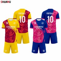 Maillots de football en gros personnalisés en polyester respirant sublimé pour compétitions sportives, matchs, entraînements d'athlètes et esports