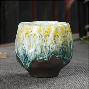 Buatan tangan Jepang Retro cangkir teh kopi lintas batas khusus gaya panas porselen l Kung Fu sampel cangkir keramik