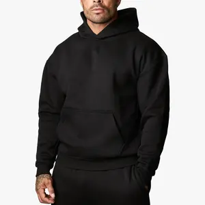 Heavyweight 400gsm 450gsm 500gsm Warm Fleece Winter Hoodies Loose fit Oversized classic black men's hoodies wholesale