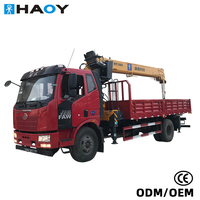 Grue télescopique montée sur camion HAOY 10 tonnes avec télécommande